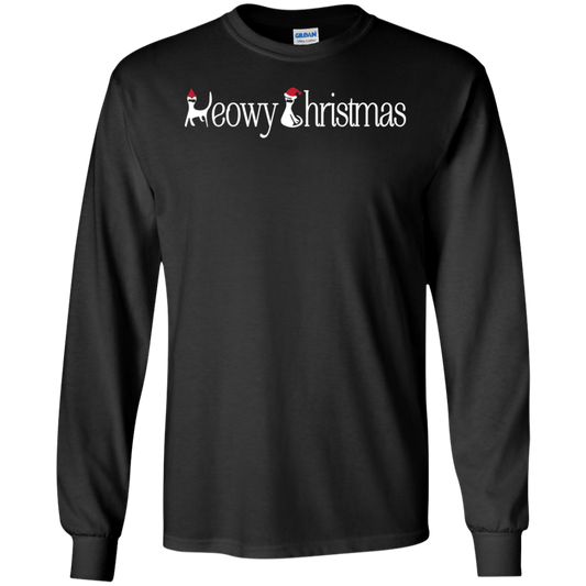 Christmas T-shirt Meowy Christmas Black