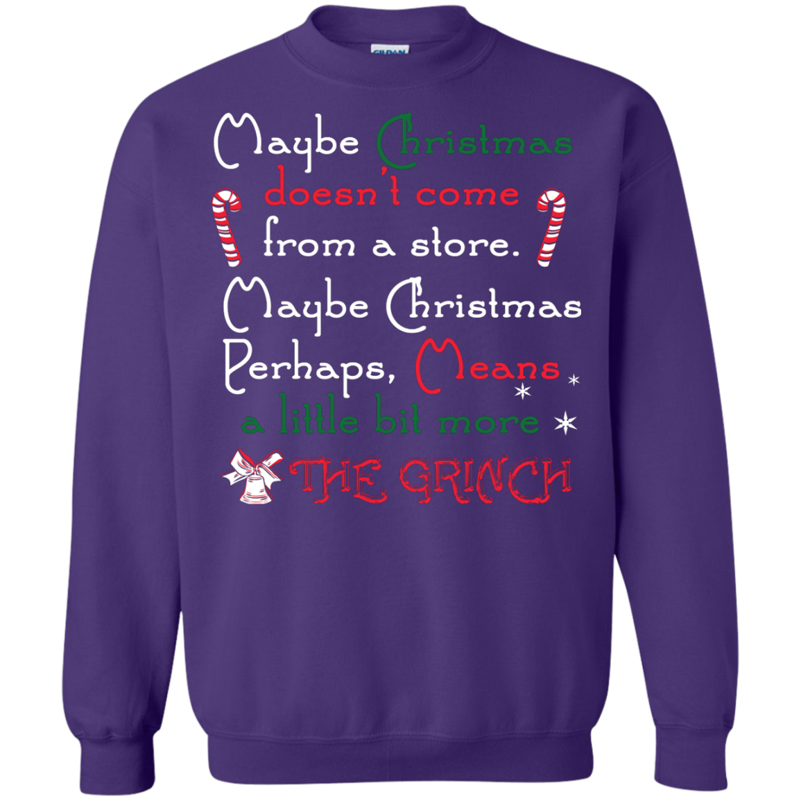 Christmas T-shirt Maybe Christmas Doesn't Come From A Store Purple