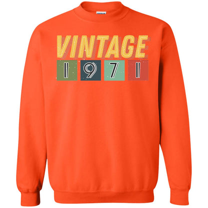 Vintage 1971 47th Birthday Gift Shirt For Mens Or Womens Orange