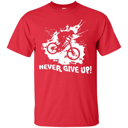 Biker T-shirt Never Give Up Red