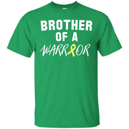 Brother Of A Warrior Childhood Cancer Awareness T-shirt Irish Green