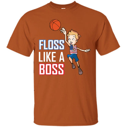 Floss Like A Boss Shirt For Basketball Players Texas Orange