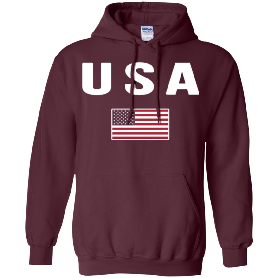 American Flag Us America United States T-shirt Maroon