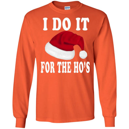 Christmas T-shirt I Do It For The Ho_s Orange