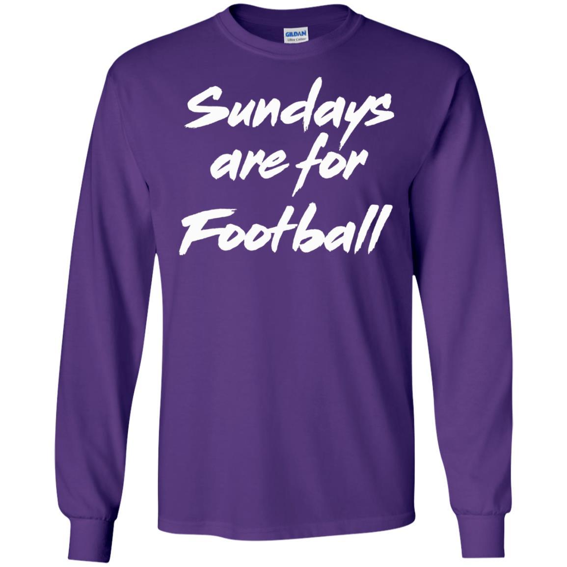 Football Lover T-shirt Sundays Are For Football Purple