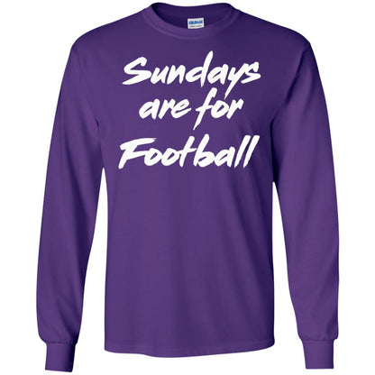 Football Lover T-shirt Sundays Are For Football Purple