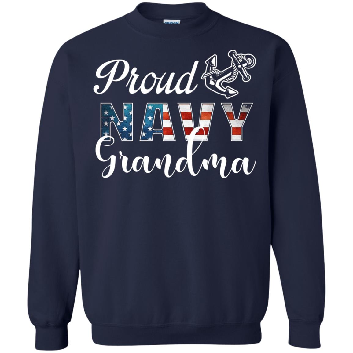 Proud Navy Grandma Military Mama Shirt Navy