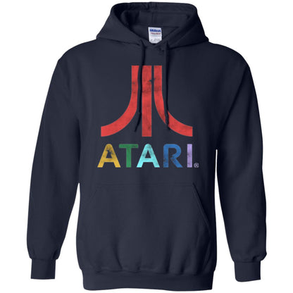 Colorful Retro Atari Gaming Logo T-shirt Navy