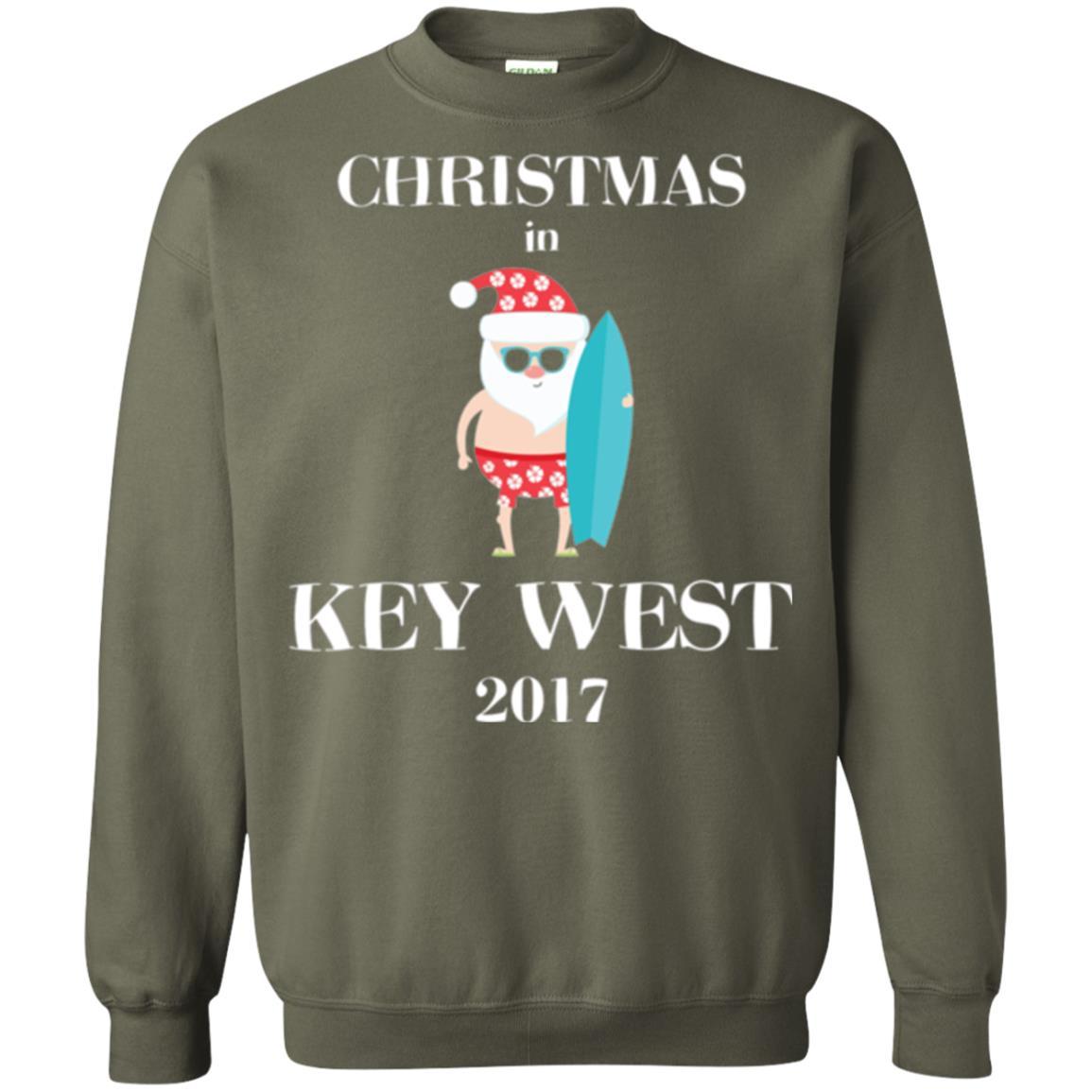 Family Vacation T-shirt Christmas In Key West 2017 Military Green