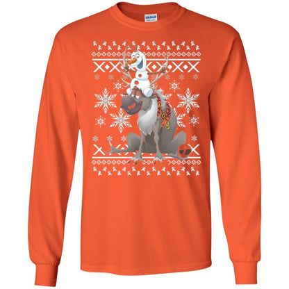 Film T-shirt Frozen Olaf Sven Riding Antler Orange