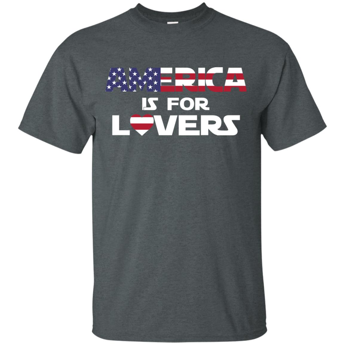 America Is For Lovers Flag Of United States Shirt Dark Heather