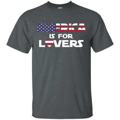 America Is For Lovers Flag Of United States Shirt Dark Heather