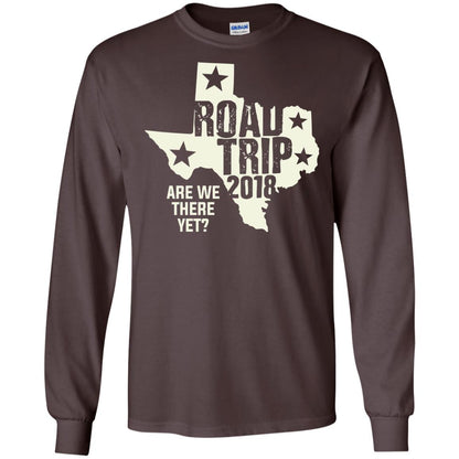 Texas Road Trip 2018 Funny Family Vacation Shirt Dark Chocolate