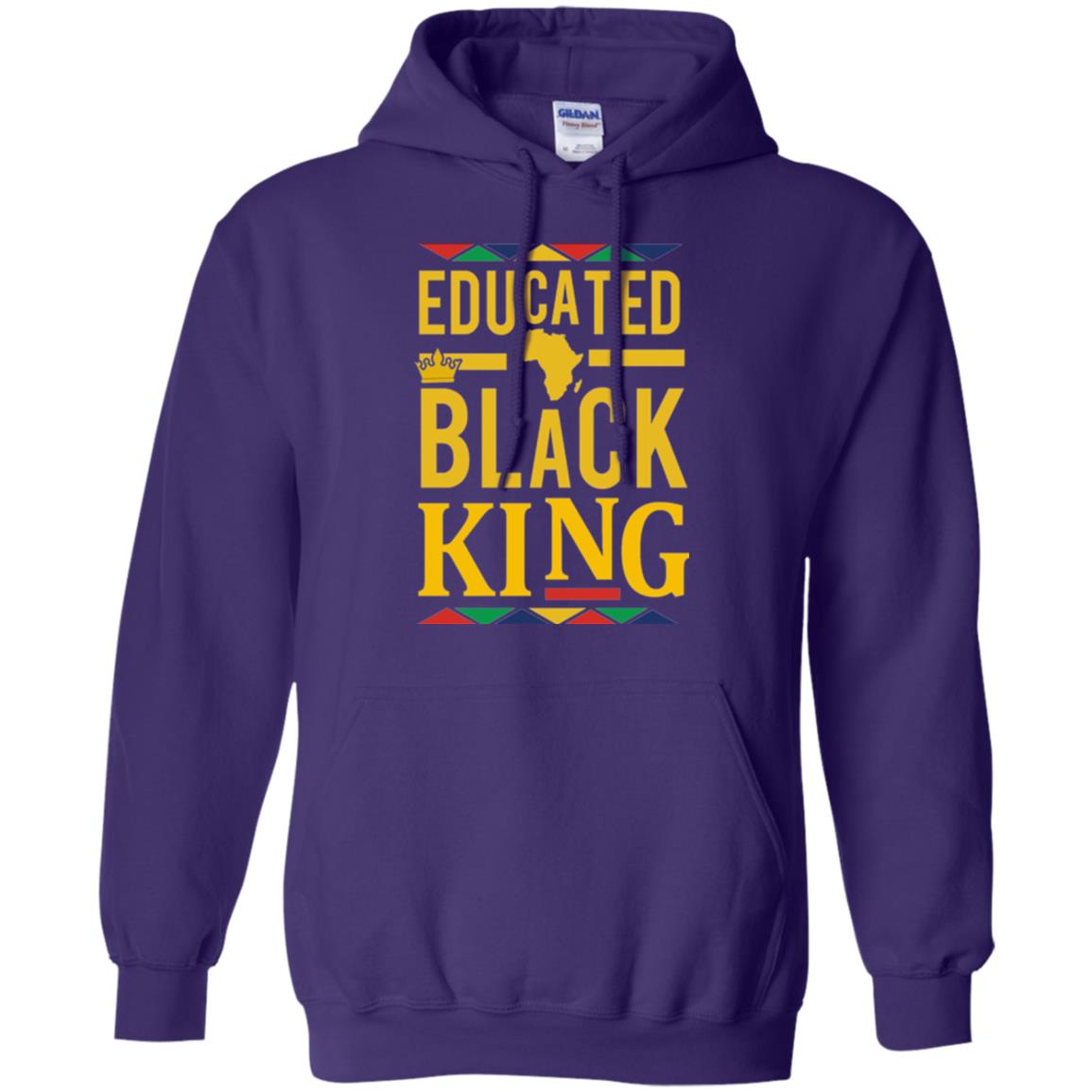 African Dna Pride T-shirt Dashiki Educated Black King Purple