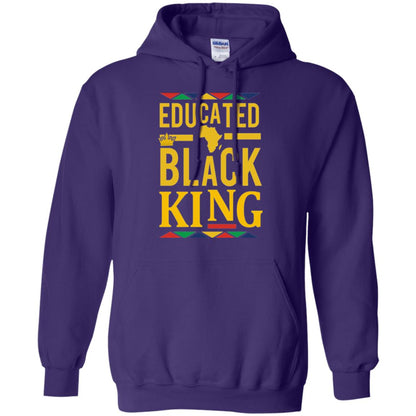 African Dna Pride T-shirt Dashiki Educated Black King Purple