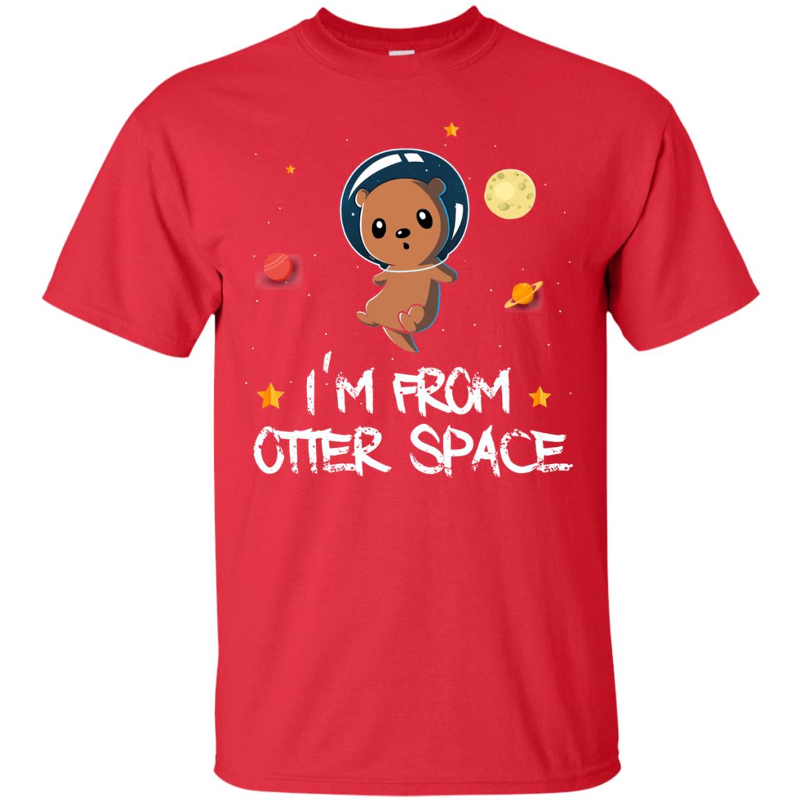 I_m From Otter Space Lovely Otter T-shirt Red