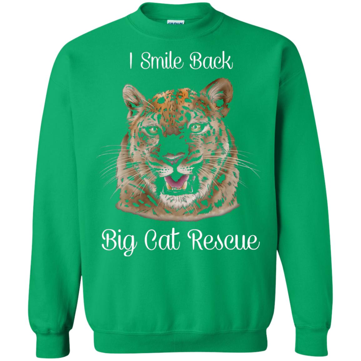 I Smile Back Big Cat Recuse Shirt Irish Green