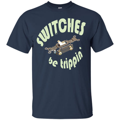Electrician T-shirt Switches Be Trippin Navy