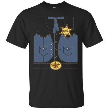 Western Cowboy Sheriff T-shirt Black
