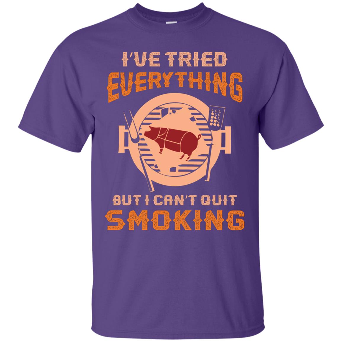 I Can’t Quit Smoking Barbecue Party T-shirt Purple