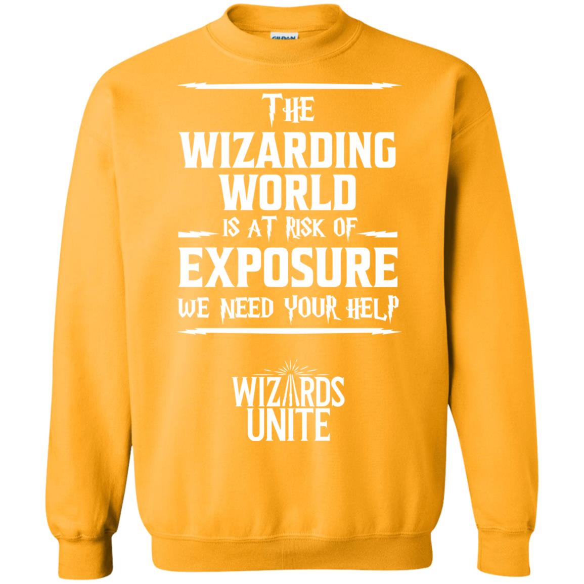 The Wizarding World Is At Risk Of Exposure Harry Potter T-shirt Gold