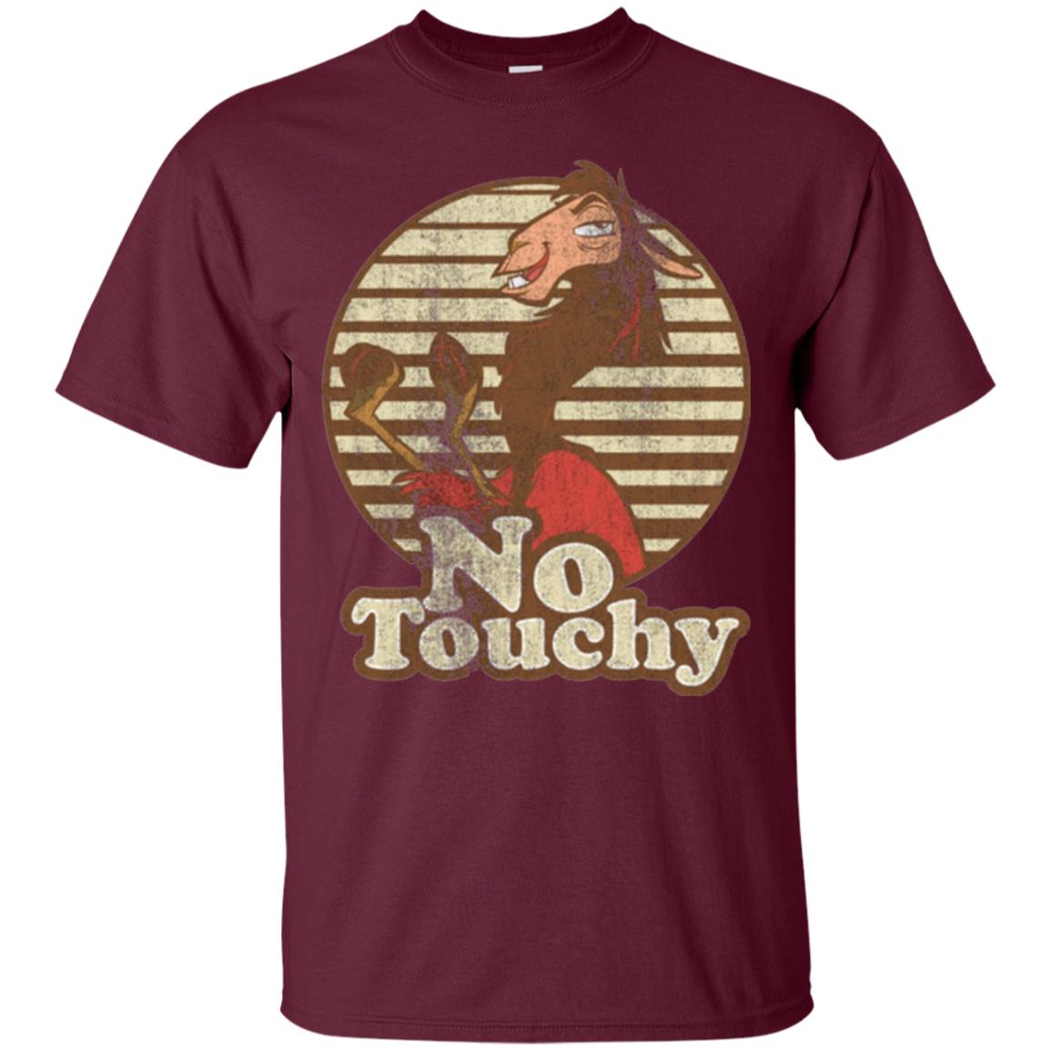 Llama T-shirt No Touchy Maroon