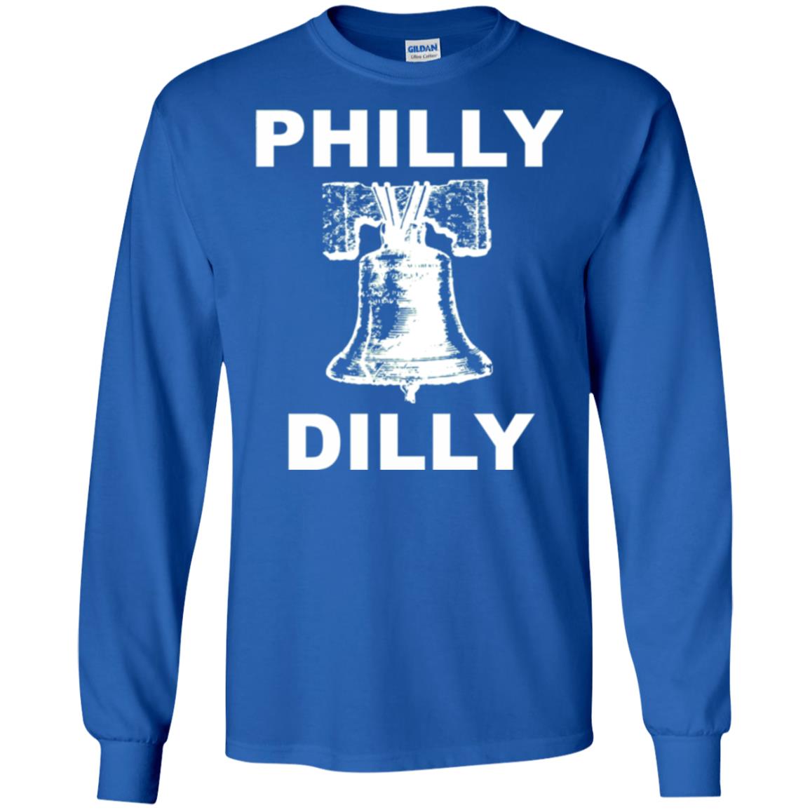 Football T-shirt Philly Dilly With Liberty Bell And Crack Philadelphia Royal