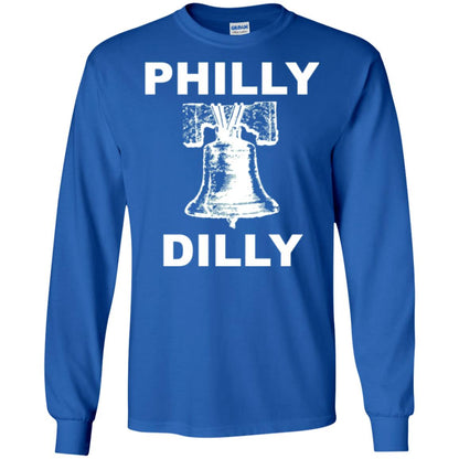 Football T-shirt Philly Dilly With Liberty Bell And Crack Philadelphia Royal