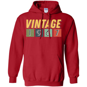 Vintage 1967 51th Birthday Gift Shirt For Mens Or WomensG185 Gildan Pullover Hoodie 8 oz.