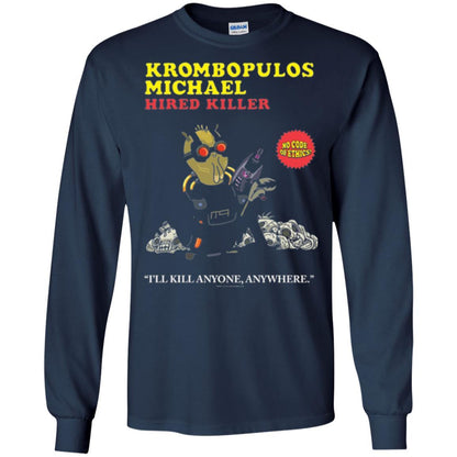 Film T-shirt Krombopulos Michael Hired Killer Navy