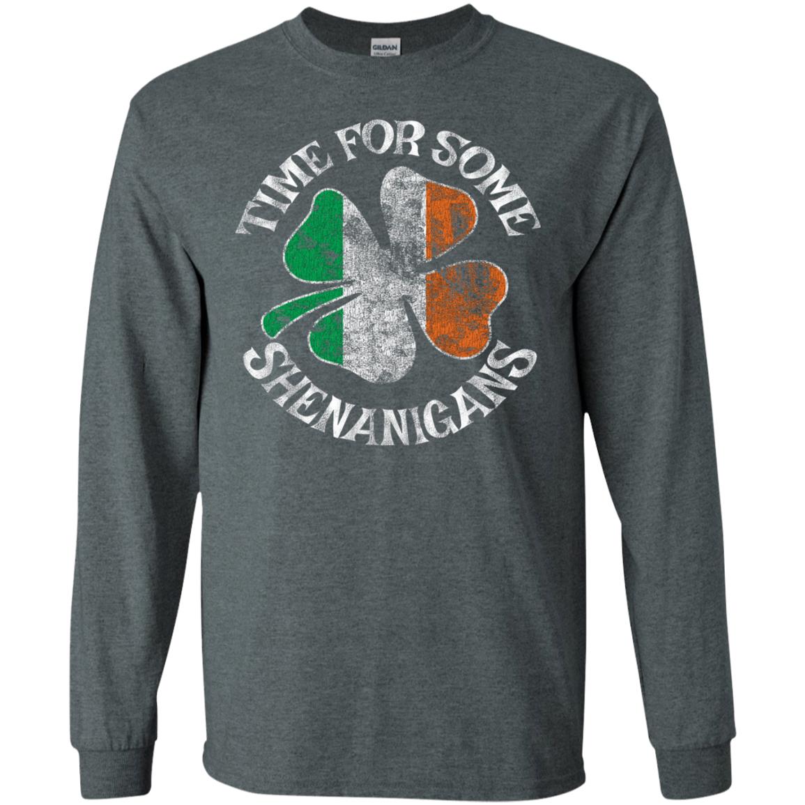 Time For Some Shenanigans St. Patrick_s Day T-shirt Dark Heather