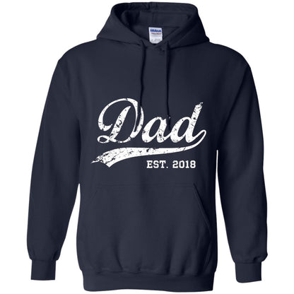 Dad Est. 2018 Vintage New Dad Daddy T-shirt Navy