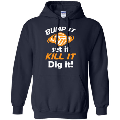 Bump It Set It Kill It Dig It Volleyball Lover T-shirt Navy