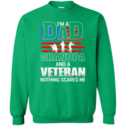 Veteran T-shirt I Am A Dad Grandpa And A Veteran Irish Green