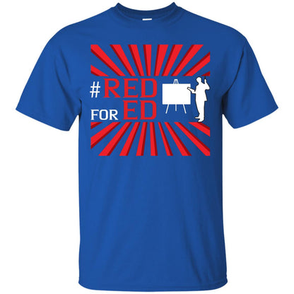 Hashtag Red For Ed Teachers Shirt Royal