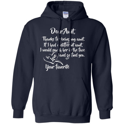 Family T-shirt Dear Aunt Thanks For Being My Aunt Navy