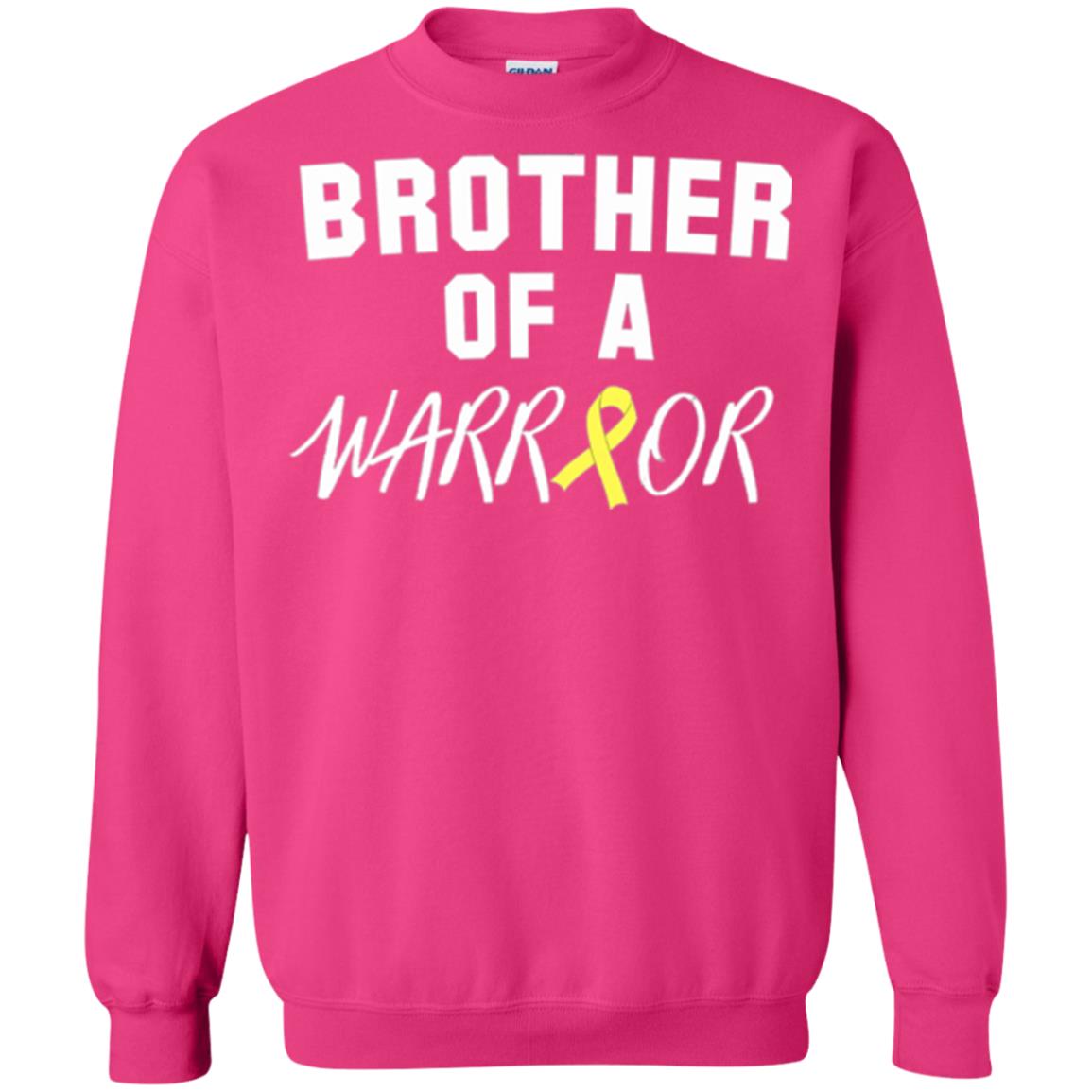 Brother Of A Warrior Childhood Cancer Awareness T-shirt Heliconia