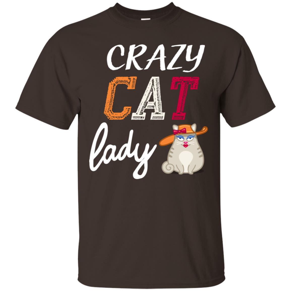 Crazy Cat Lady Chicken Shirt For Girls Womens Dark Chocolate