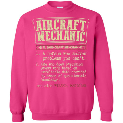 Aircraft Mechanic A Person Who Solves Problem You Cant One Who Does Precision Guess Work Based On Unreliable Data Provided By Those Of Questionable Knowledge Heliconia