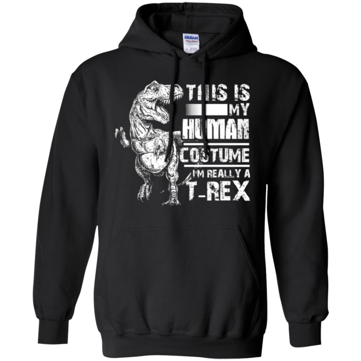 Dinosaus T-shirt This Is My Human Costume Shirt Human Black
