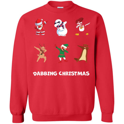 Dabbing Christmas T-shirt Red