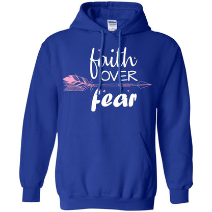 Faith Over Fear Arrow Christian Shirt Royal