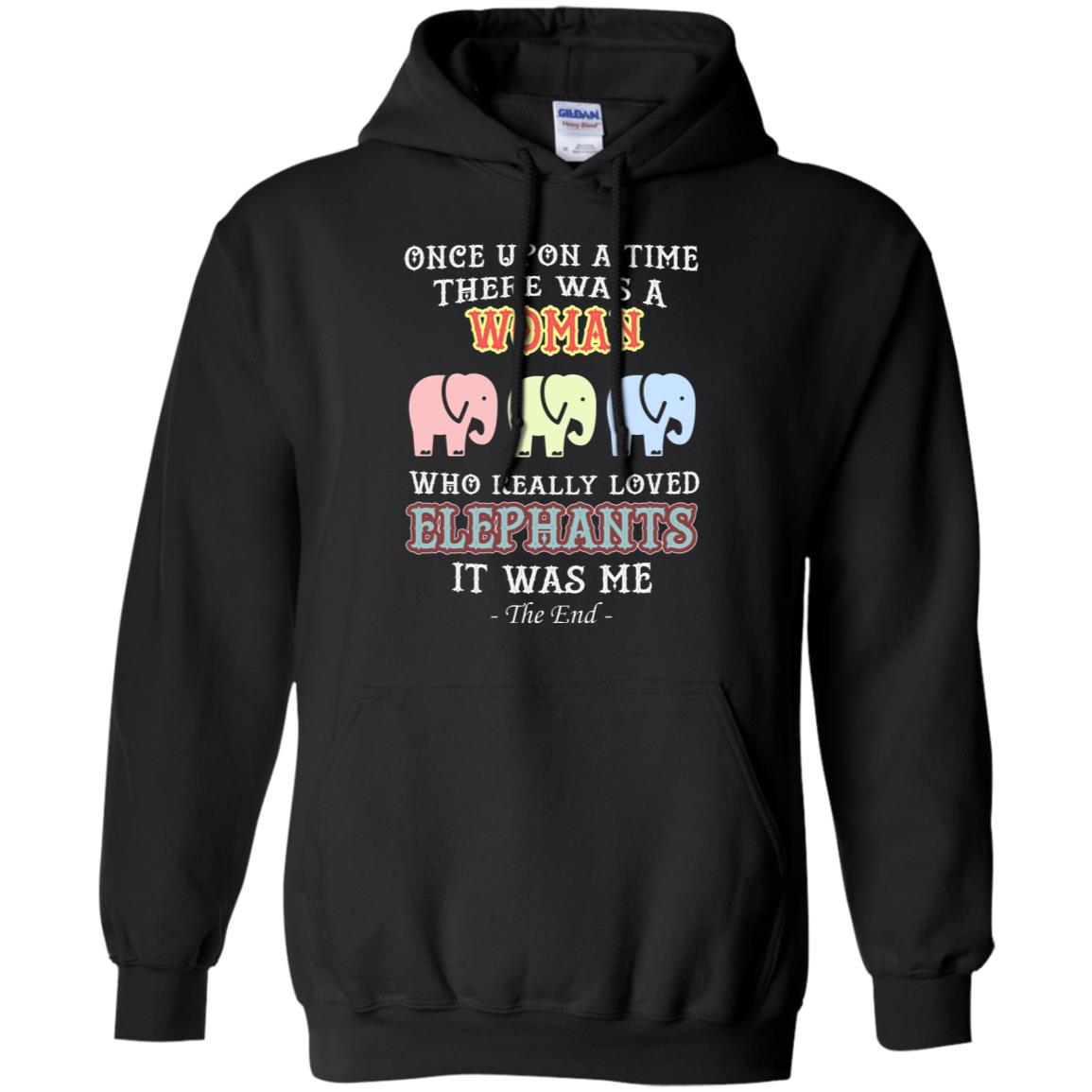 There Was A Woman Who Really Loved Elephants It Was Me Shirt Black