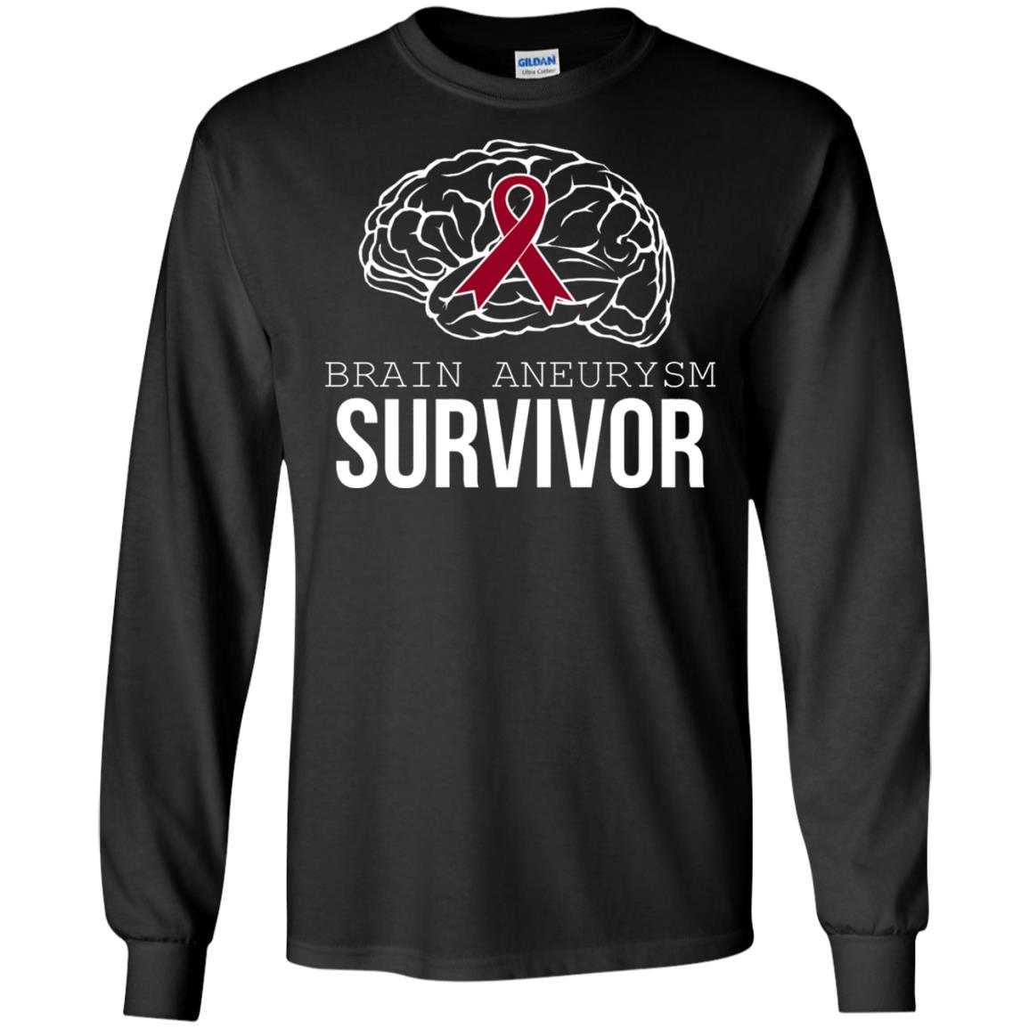 Brain Aneurysm Survivor T-shirt Black