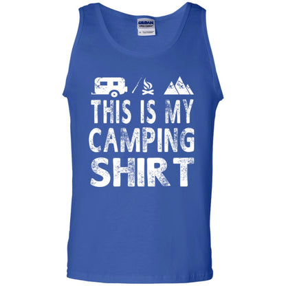 Funny Camper Gift T-shirt This Is My Camping Shirt Royal