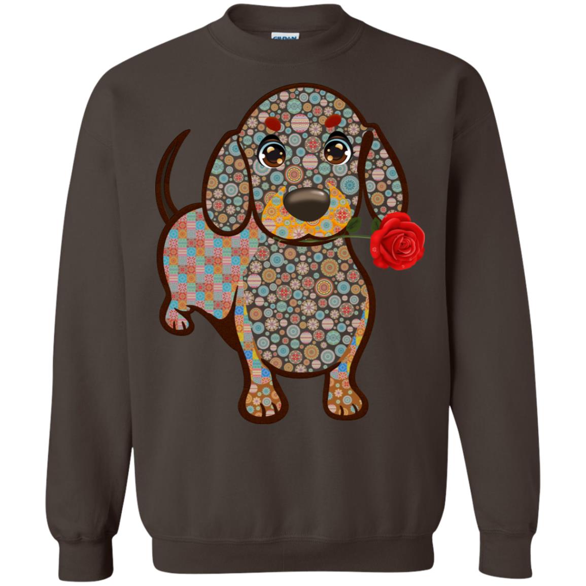 Dachshund Quilts Idea Gift Shirt For Mens Womens Dark Chocolate
