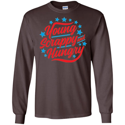 Hamilton T-shirt Young Scrappy And Hungry Dark Chocolate