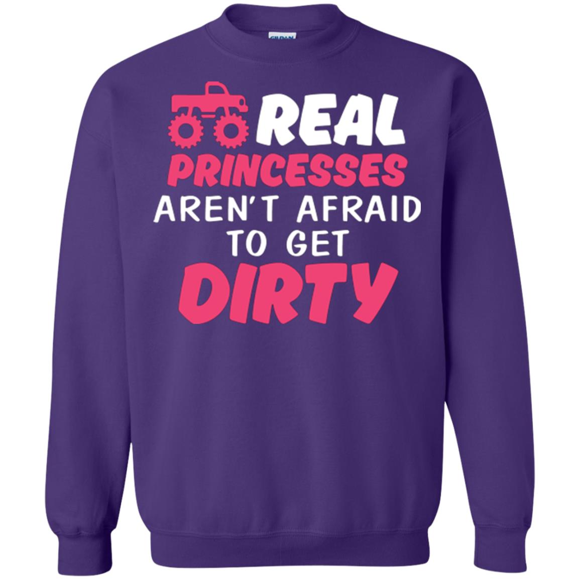 Monster Truck Girl T-shirt Real Princesses Aren’t Afraid To Get Dirty Purple