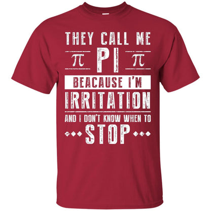 Happy Pi Day T-shirt I Dont Know When To Stop Cardinal