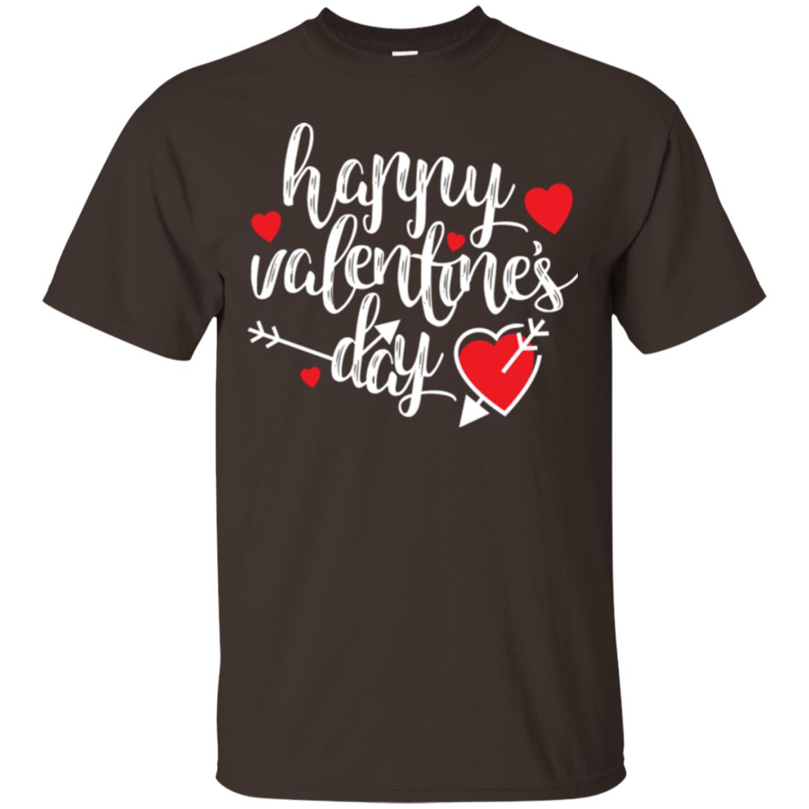 Happy Valentine_s Day T-shirt Dark Chocolate